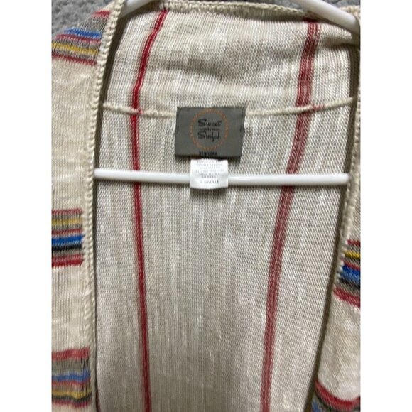 Sweet N Sinful Womens Cardigan Open Front Knit Sweater Fringe Stretch XS - Picture 3 of 10